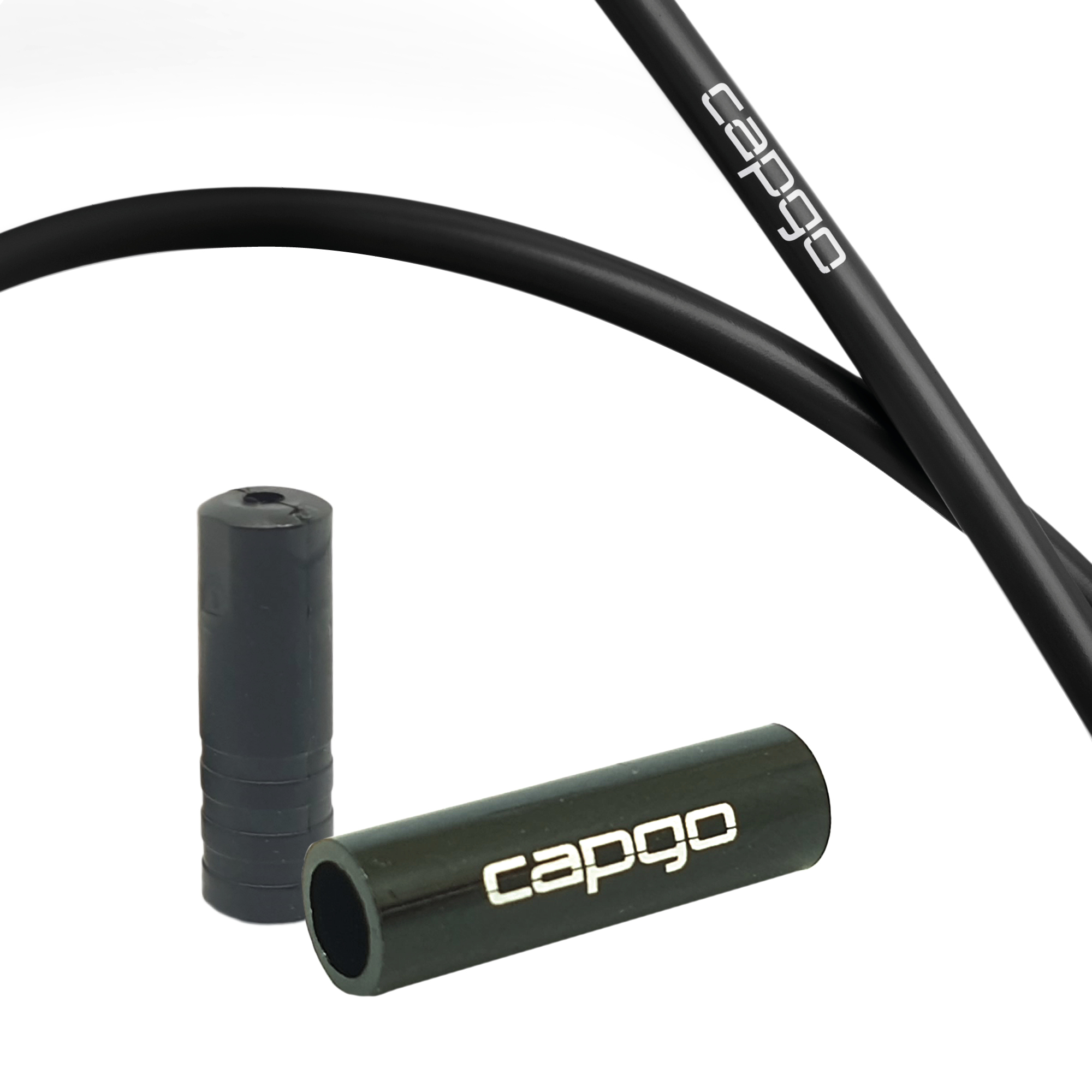 capgo BL Shift Cable Housing greased coiled steel 4mm Black 25cm Rear Derailleur w. Connector